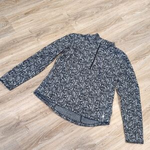 🔥🖤🤍🕷️Women's Spyder Black and White Patterned Long Sleeve Top  sz XL🖤🕷️🔥